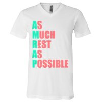 As Much Rest As Possible AMRAP Funny Trendy V-Neck T-Shirt