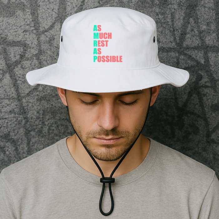 As Much Rest As Possible AMRAP Funny Trendy Bucket Hat