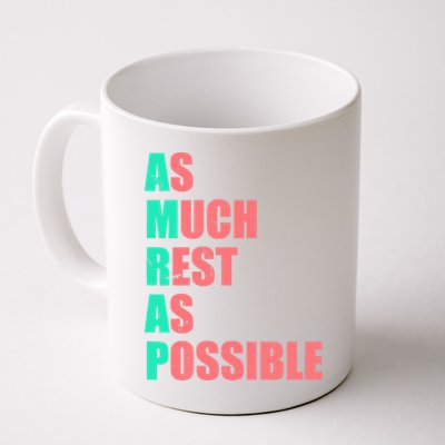 As Much Rest As Possible AMRAP Funny Trendy Mug