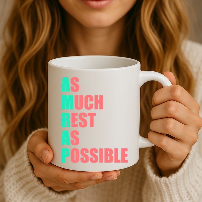 As Much Rest As Possible AMRAP Funny Trendy Mug