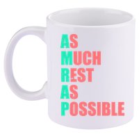 As Much Rest As Possible AMRAP Funny Trendy 11oz C Handle Ceramic Mug