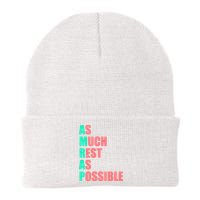 As Much Rest As Possible AMRAP Funny Trendy Beanie