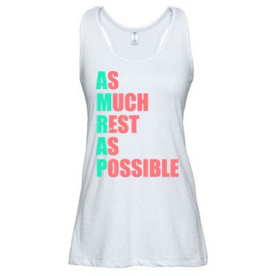 As Much Rest As Possible AMRAP Funny Trendy Ladies Essential Flowy Tank