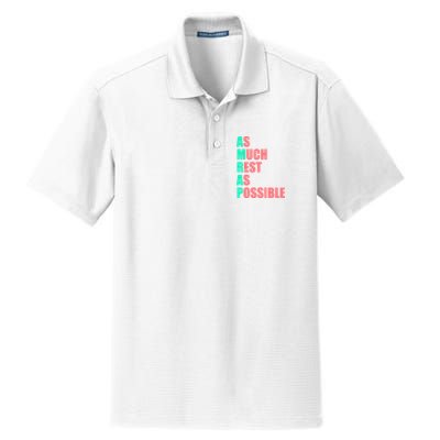 As Much Rest As Possible AMRAP Funny Trendy Dry Zone Grid Polo