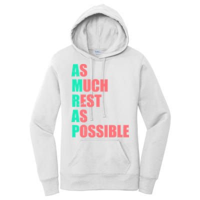 As Much Rest As Possible AMRAP Funny Trendy Women's Pullover Hoodie
