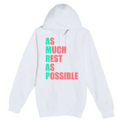 As Much Rest As Possible AMRAP Funny Trendy Premium Pullover Hoodie