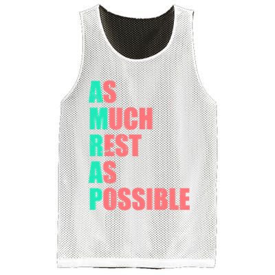 As Much Rest As Possible AMRAP Funny Trendy Mesh Reversible Basketball Jersey Tank