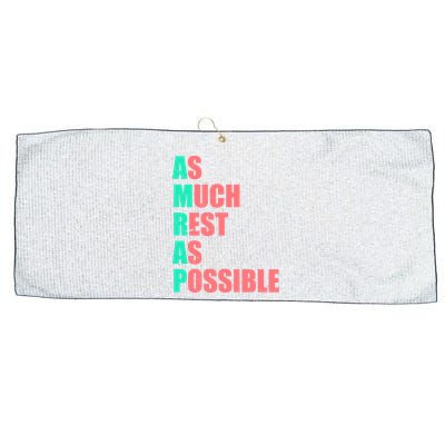 As Much Rest As Possible AMRAP Funny Trendy Large Microfiber Waffle Golf Towel