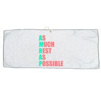 As Much Rest As Possible AMRAP Funny Trendy Large Microfiber Waffle Golf Towel