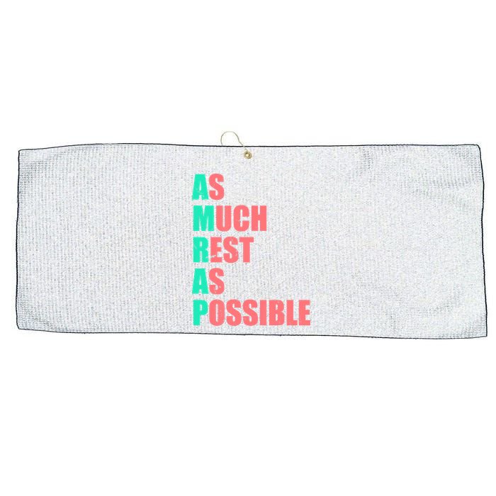As Much Rest As Possible AMRAP Funny Trendy Large Microfiber Waffle Golf Towel
