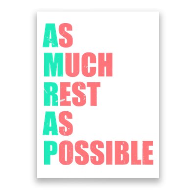 As Much Rest As Possible AMRAP Funny Trendy Poster