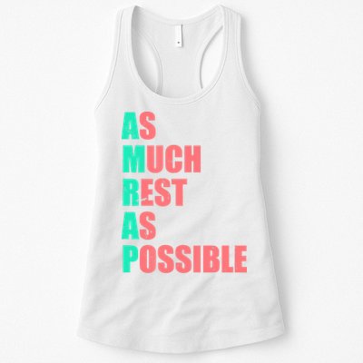 As Much Rest As Possible AMRAP Funny Trendy Womens Tank Top