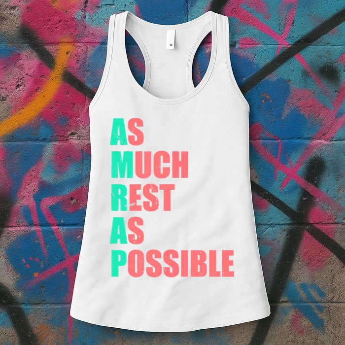 As Much Rest As Possible AMRAP Funny Trendy Womens Tank Top