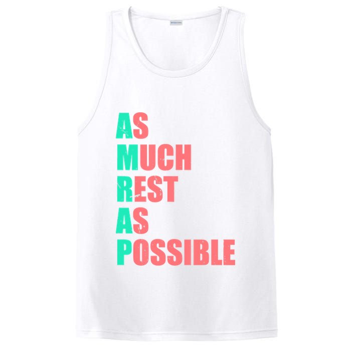 As Much Rest As Possible AMRAP Funny Trendy PosiCharge Competitor Tank