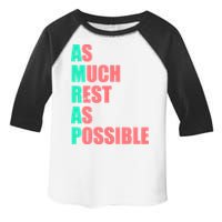 As Much Rest As Possible AMRAP Funny Trendy Toddler Fine Jersey T-Shirt