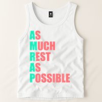 As Much Rest As Possible AMRAP Funny Trendy Tank Top