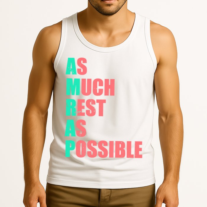 As Much Rest As Possible AMRAP Funny Trendy Tank Top
