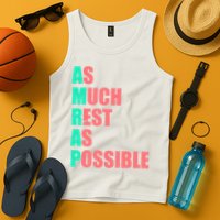 As Much Rest As Possible AMRAP Funny Trendy Tank Top