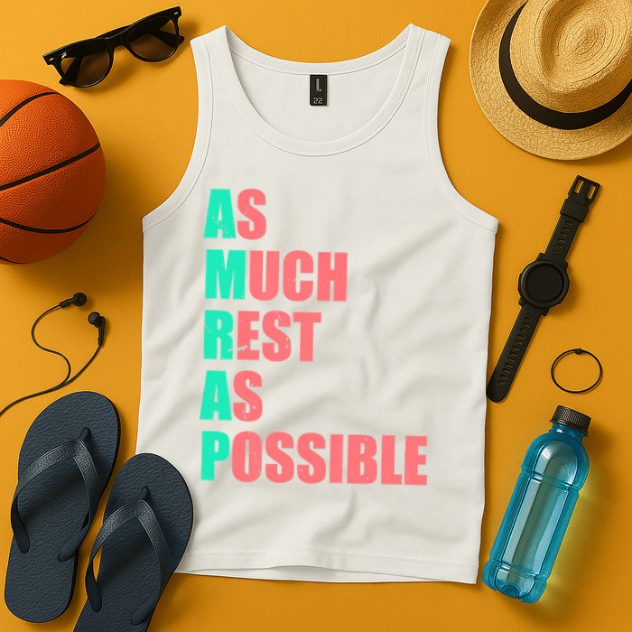 As Much Rest As Possible AMRAP Funny Trendy Tank Top