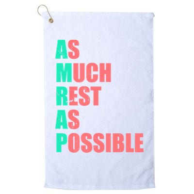 As Much Rest As Possible AMRAP Funny Trendy Golf Towel
