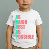 As Much Rest As Possible AMRAP Funny Trendy Toddler T-Shirt
