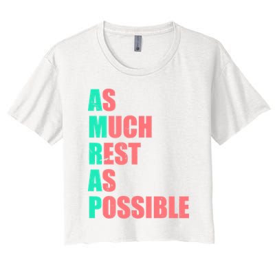 As Much Rest As Possible AMRAP Funny Trendy Crop Top