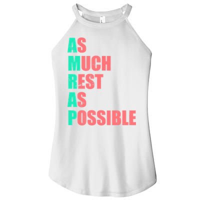 As Much Rest As Possible AMRAP Funny Trendy Women's Perfect Tri Rocker Tank