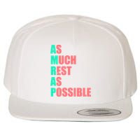 As Much Rest As Possible AMRAP Funny Trendy Wool Snapback Cap