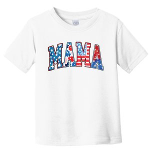 American Mama Retro Mama America 4th Of July Toddler T-Shirt