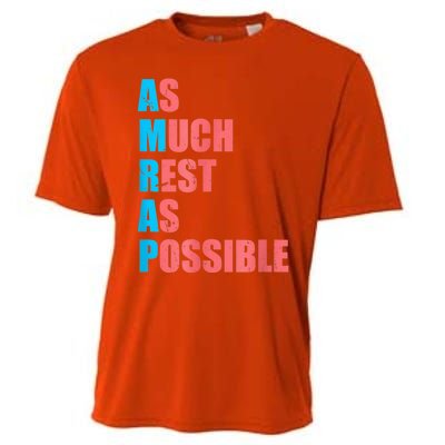 As Much Rest As Possible AMRAP Funny Trendy Cooling Performance Crew T-Shirt