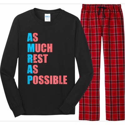 As Much Rest As Possible AMRAP Funny Trendy Long Sleeve Pajama Set