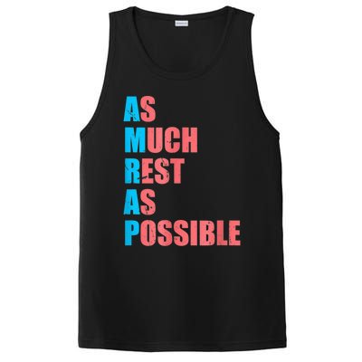 As Much Rest As Possible AMRAP Funny Trendy PosiCharge Competitor Tank