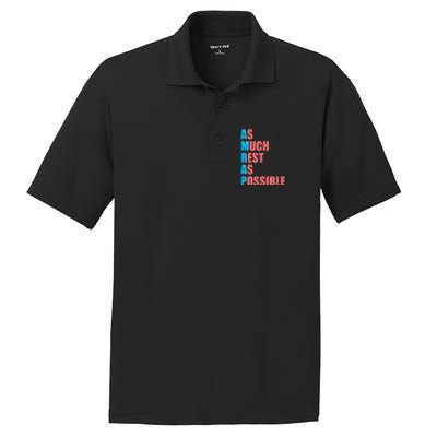 As Much Rest As Possible AMRAP Funny Trendy PosiCharge RacerMesh Polo