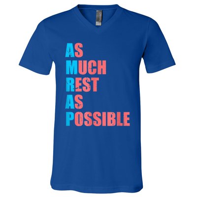 As Much Rest As Possible AMRAP Funny Trendy V-Neck T-Shirt