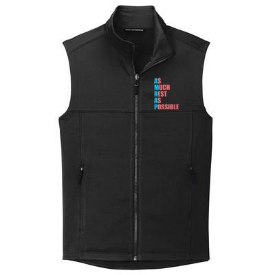 As Much Rest As Possible AMRAP Funny Trendy Collective Smooth Fleece Vest