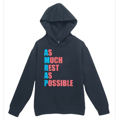 As Much Rest As Possible AMRAP Funny Trendy Urban Pullover Hoodie