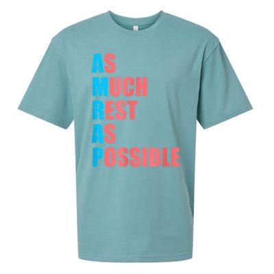 As Much Rest As Possible AMRAP Funny Trendy Sueded Cloud Jersey T-Shirt