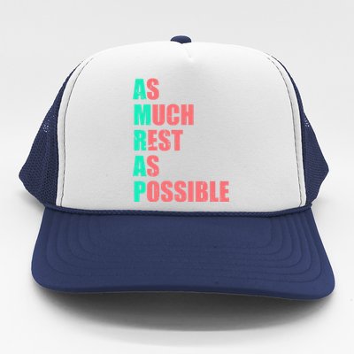 As Much Rest As Possible AMRAP Funny Trendy Trucker Hat