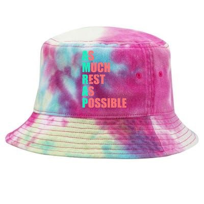 As Much Rest As Possible AMRAP Funny Trendy Tie-Dyed Bucket Hat