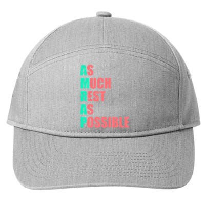 As Much Rest As Possible AMRAP Funny Trendy 7-Panel Snapback Hat