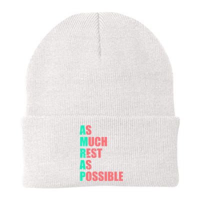 As Much Rest As Possible AMRAP Funny Trendy Knit Cap Winter Beanie