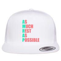 As Much Rest As Possible AMRAP Funny Trendy Flat Bill Trucker Hat