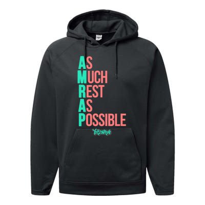 As Much Rest As Possible AMRAP Funny FIT2SERVE Performance Fleece Hoodie