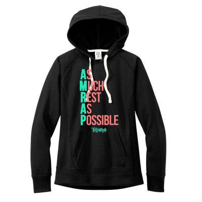 As Much Rest As Possible AMRAP Funny FIT2SERVE Women's Fleece Hoodie