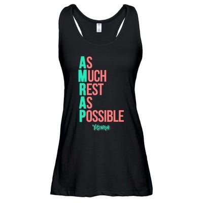 As Much Rest As Possible AMRAP Funny FIT2SERVE Ladies Essential Flowy Tank