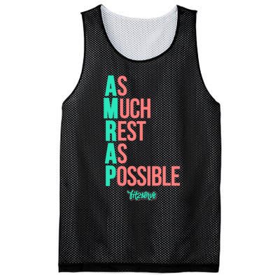 As Much Rest As Possible AMRAP Funny FIT2SERVE Mesh Reversible Basketball Jersey Tank