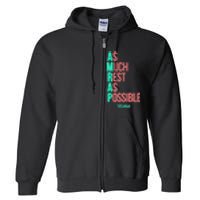 As Much Rest As Possible AMRAP Funny FIT2SERVE Full Zip Hoodie