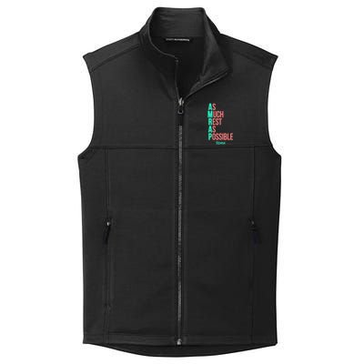 As Much Rest As Possible AMRAP Funny FIT2SERVE Collective Smooth Fleece Vest