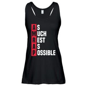 As Much Rest As Possible AMRAP Funny Trendy Ladies Essential Flowy Tank