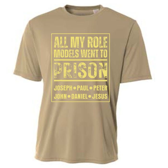 All My Role Models Went To Prison Jesus Paul Cooling Performance Crew T-Shirt